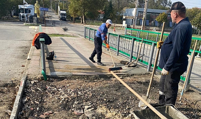 Alpullu'da Köprüde Güvenlik ve Onarım Çalışması
