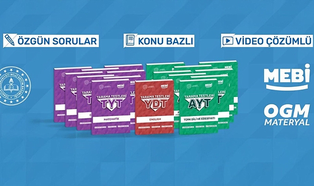 "MEBİ" YKS TARAMA TESTİ KİTAPLARI YAYIMLANDI