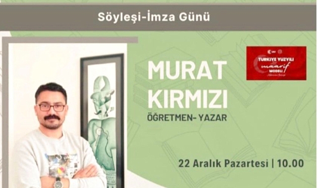 Babaeski Atatürk Ortaokulu’nda Yazar Murat Kırmızı ile Söyleşi ve İmza Günü