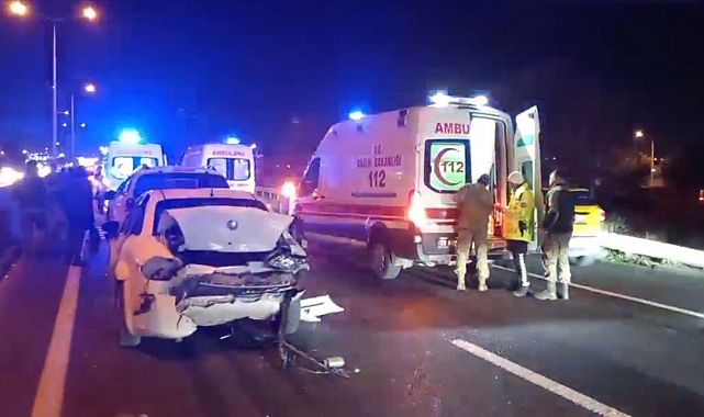 Tekirdağ'da 5 araçlı zincirleme kaza; 5 yaralı