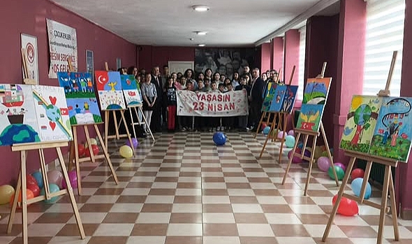 23 Nisan Coşkusu Resim Sergisiyle Taçlandı