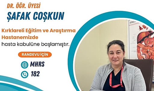 Genel Cerrahi Uzmanı Şafak Coşkun Hasta Kabulüne Başladı