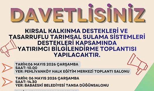 Kırklareli’nde Üreticilere Yönelik Önemli Destek Toplantısı