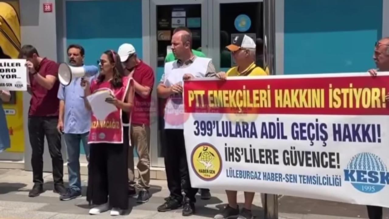 PTT Emekçileri Taleplerini Lüleburgaz'da Duyurdu